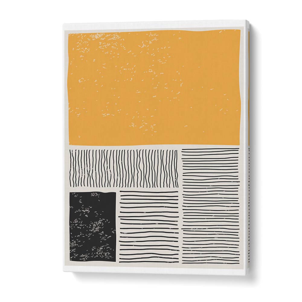 black and yellow ii by jay stanley geometric paintings in Gallery Wrap