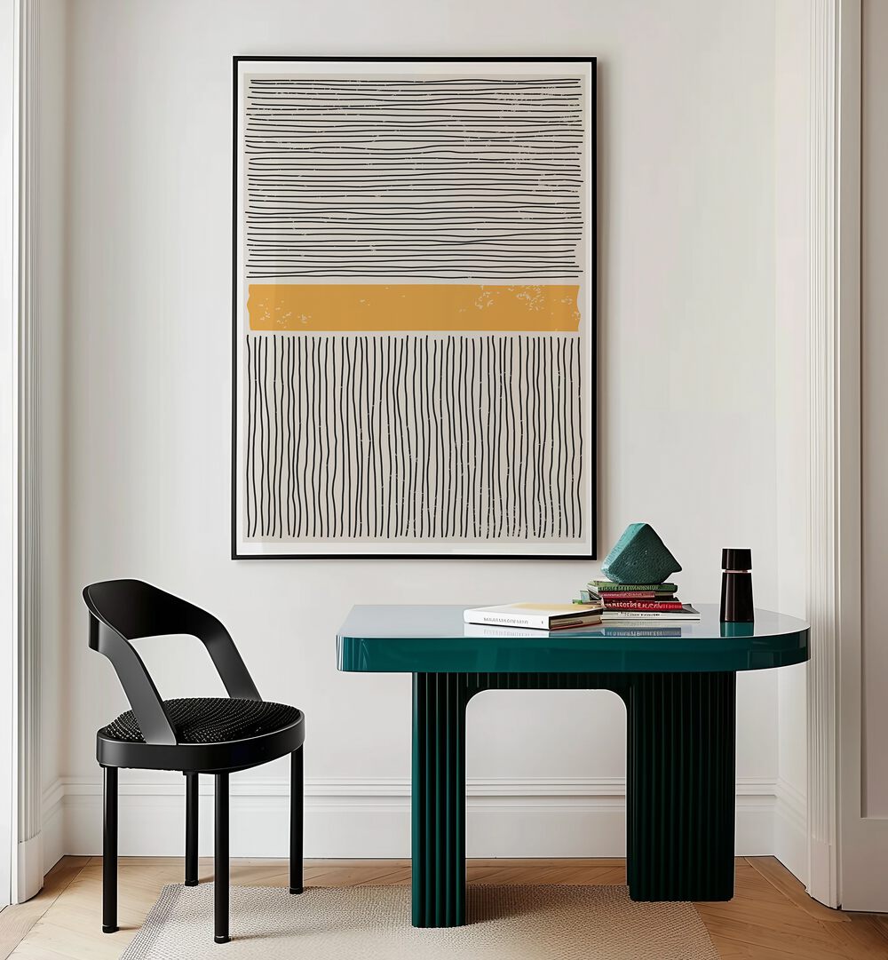 black and yellow iii by jay stanley geometric paintings Artwork I