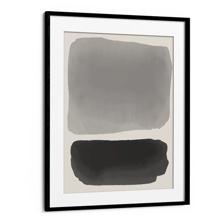 black and yellow watercolor ii by jay stanley abstract paintings in Black Frame With Mount