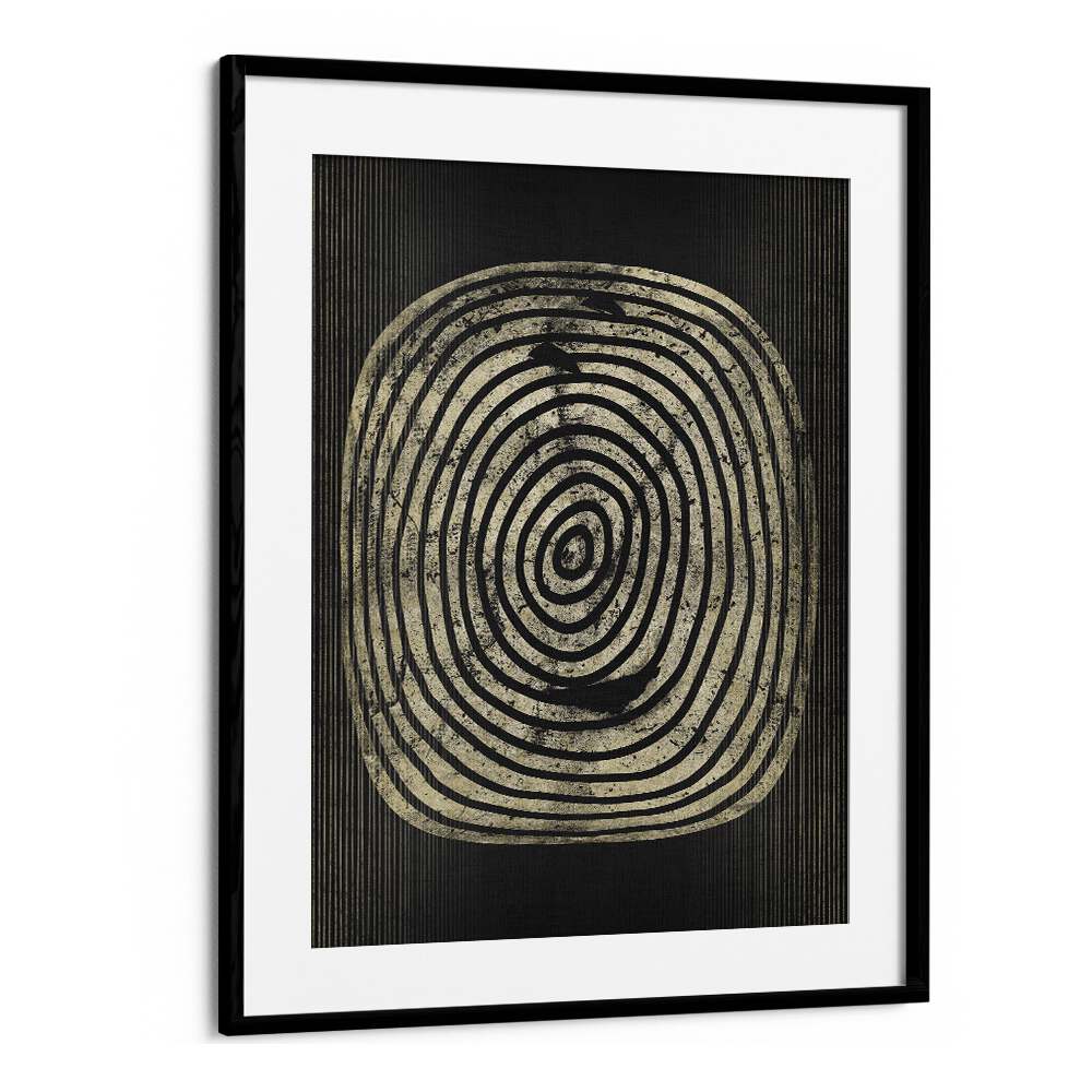 black oasis abstract paintings in Black Frame With Mount