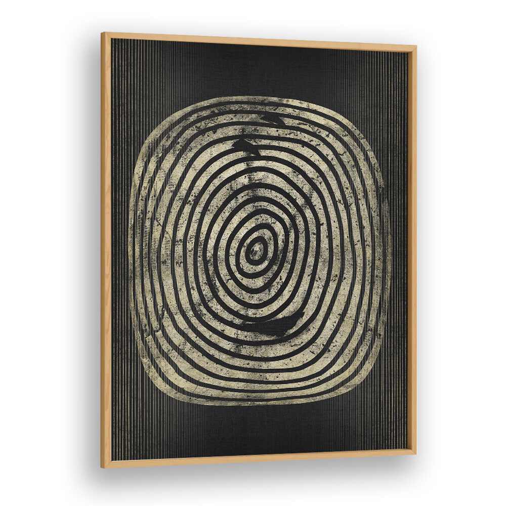 black oasis abstract paintings in Oak Wood Plain Frame