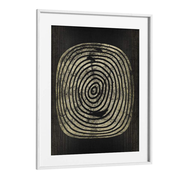 black oasisabstract paintings in White Frame With Mount