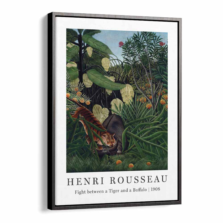 HENRI ROUSSEAU painting - JUNGLE SYMPHONY: HENRI ROUSSEAU'S 'FIGHT BETWEEN A TIGER AND BUFFALO' (1908) by Asianmonk