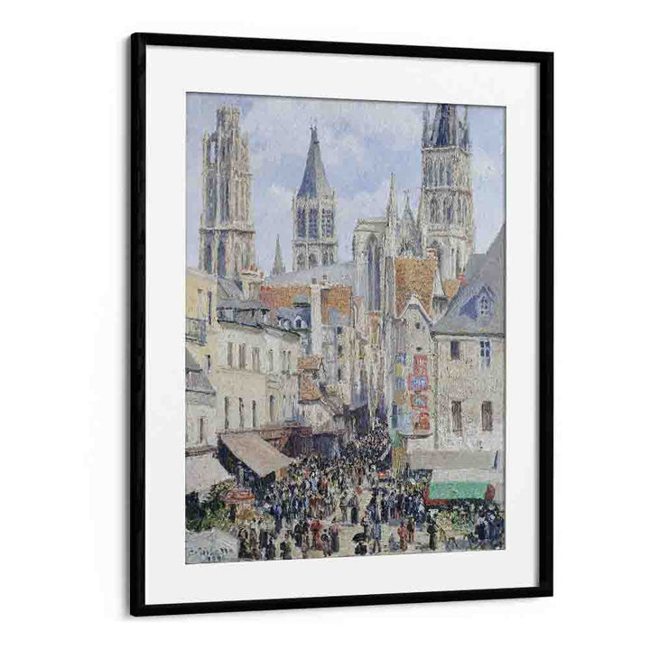 comic painting - GROCERY STREET, ROUEN (1898) by Asianmonk