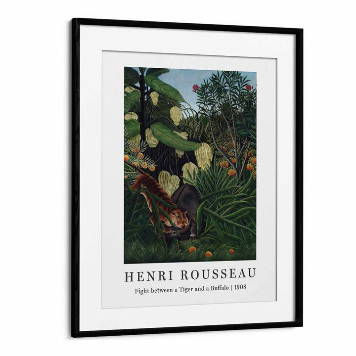 HENRI ROUSSEAU painting - JUNGLE SYMPHONY: HENRI ROUSSEAU'S 'FIGHT BETWEEN A TIGER AND BUFFALO' (1908) by Asianmonk