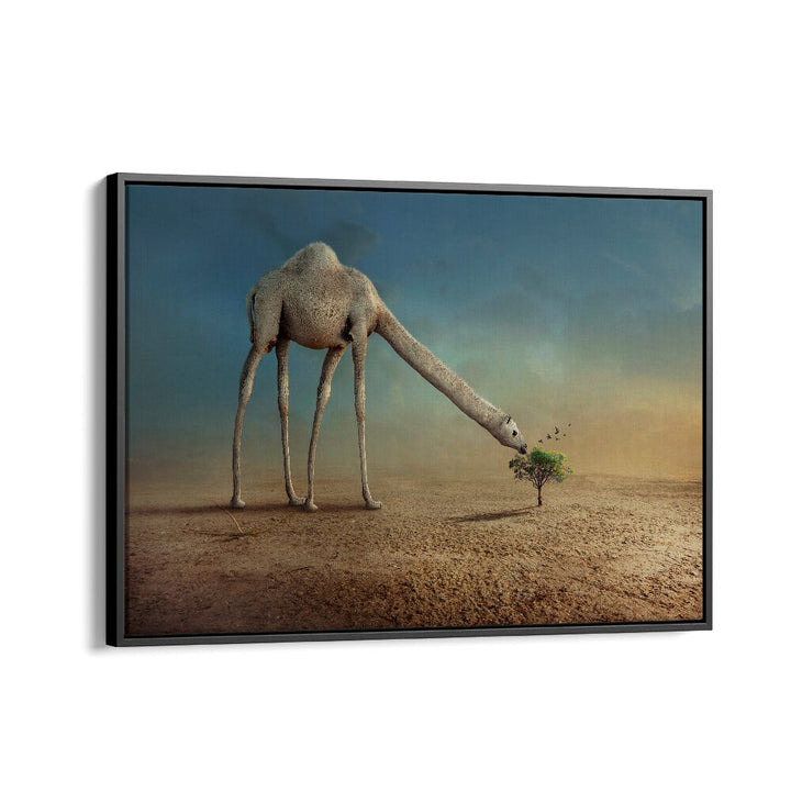 ABSTRACT painting - CAMEL AND TREE BY SULAIMAN ALMAWASH by Asianmonk