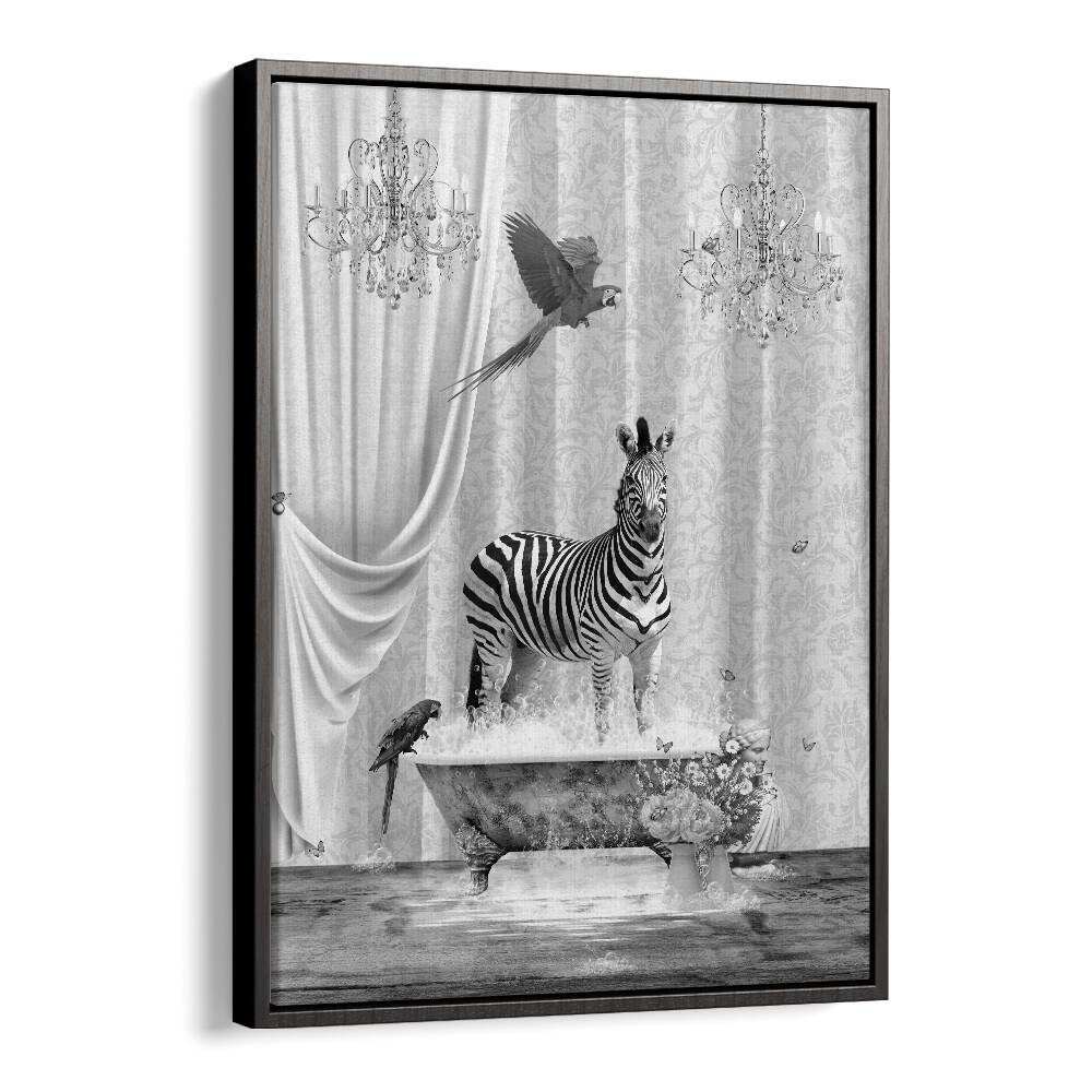 Quotes painting - ZEBRA PARROTS A BUBBLES BLACK A WHITE by Asianmonk