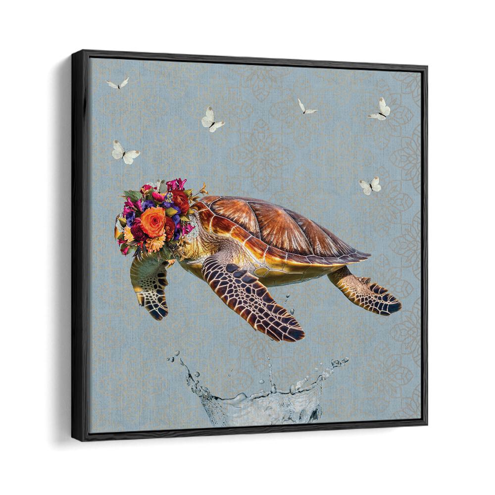 Juliya painting - SPRING FLOWER BONNET ON TURTLE by Asianmonk