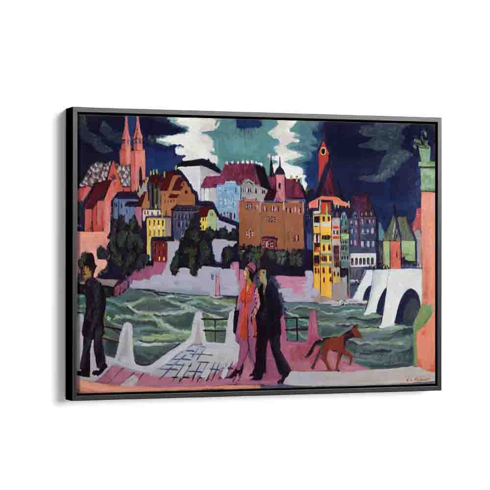  painting - ERNST LUDWIG KIRCHNER'S VIEW OF BASEL AND THE RHINE (1927 - 1928) by Asianmonk