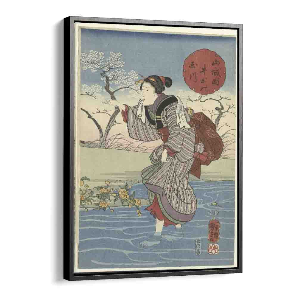 DE IDE TAMA RIVIER IN DE PROVINCIE YAMASHIRO, UTAGAWA KUNIYOSHI (CA. 1847)