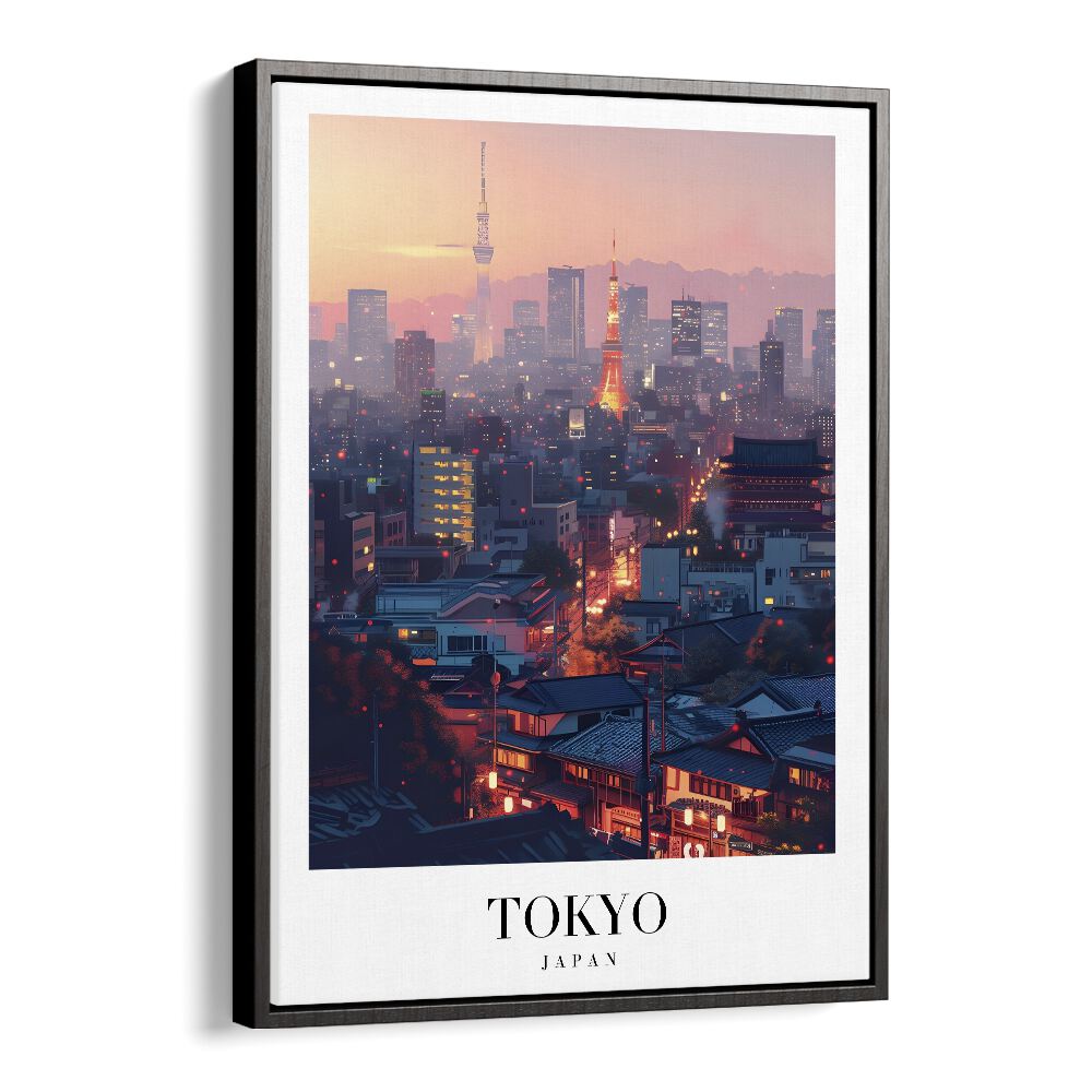 TRAVEL ART painting - TOKYO AT NIGHT - JAPAN by Asianmonk