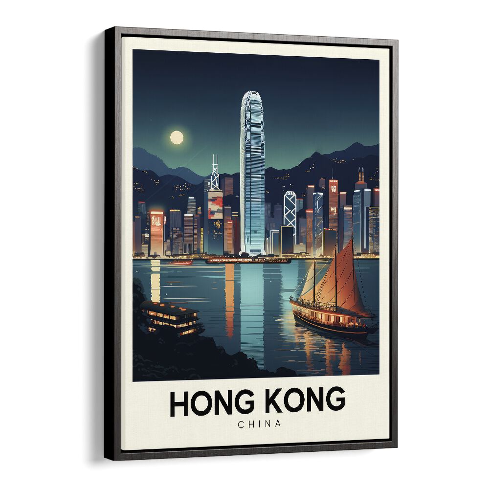 TRAVEL ART painting - HONG KONG HORIZONS: A JOURNEY THROUGH URBAN ELEGANCE by Asianmonk