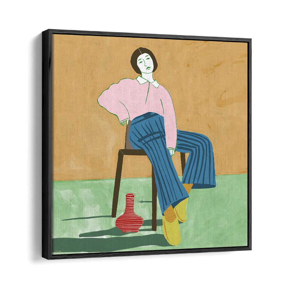 Arty Guava painting - LADY SITTING WITH HER VASE by Asianmonk