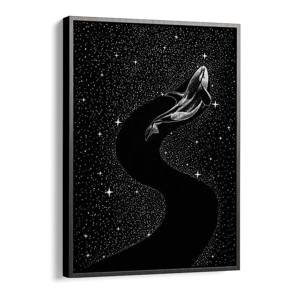 STARRY ORCA (BLACK VERSION) BY ALIRIZA ÇAKIR SURREAL PAINTINGS, SURREAL ART