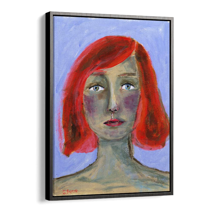 Vintage painting - RED HEAD WOMAN by Asianmonk