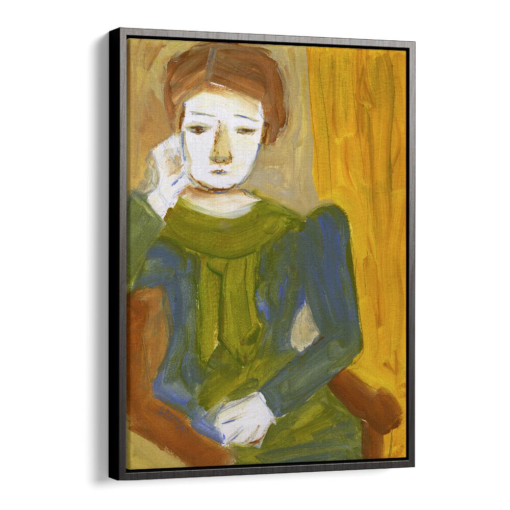 Vintage painting - LADY THINKING by Asianmonk