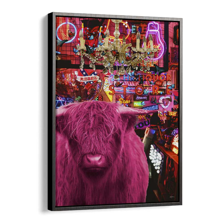 Quotes painting - PINKIE MOO COW WENT TO THE DISCO by Asianmonk