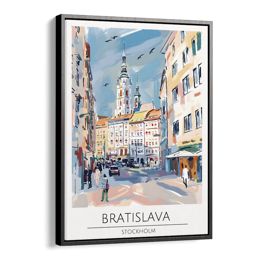 TRAVEL ART painting - BRATISLAVA - STOCKHOLM TRAVEL ART by Asianmonk