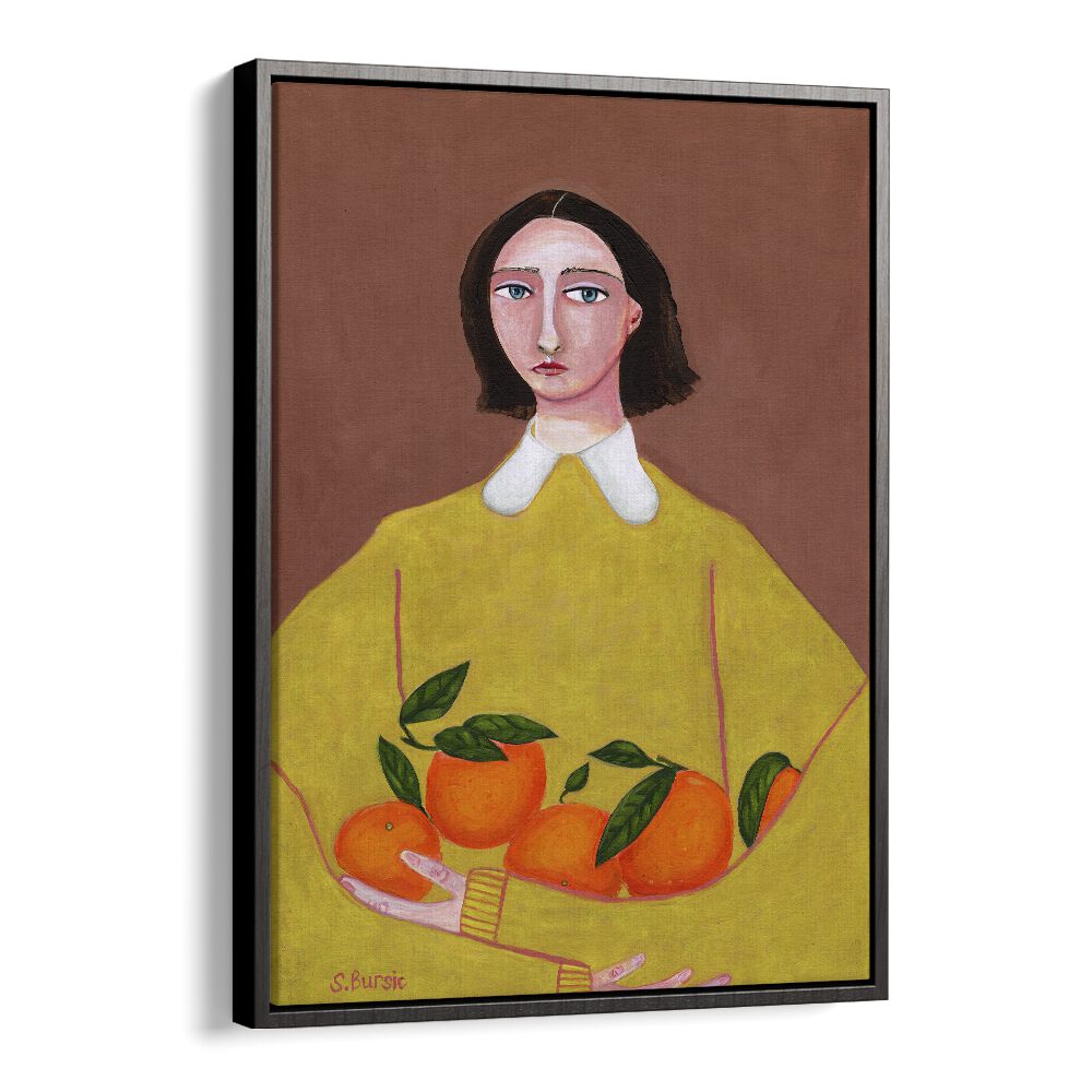 Vintage painting - LADY WITH ORANGES by Asianmonk