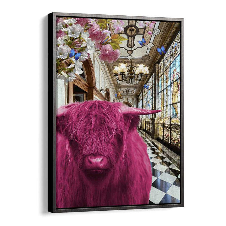 Quotes painting - PINKIE MOO COW WENT TO THE PALACE by Asianmonk