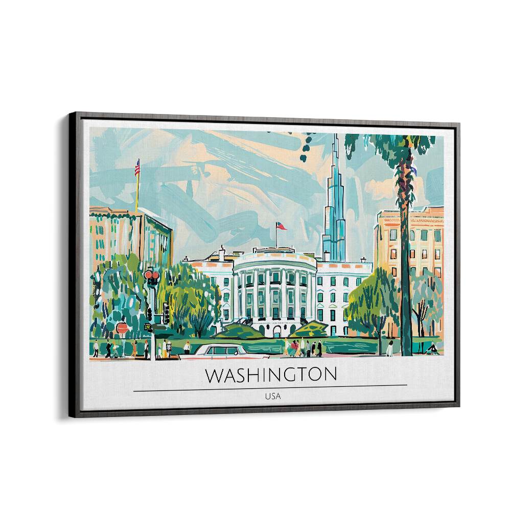 TRAVEL ART painting - WASHINGTON - USA by Asianmonk