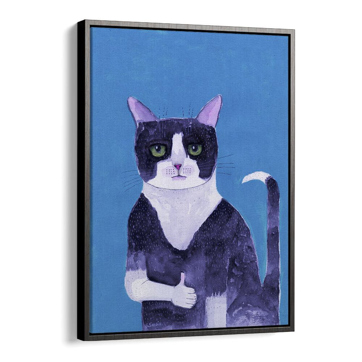 Vintage painting - THUMB'S UP CAT I by Asianmonk