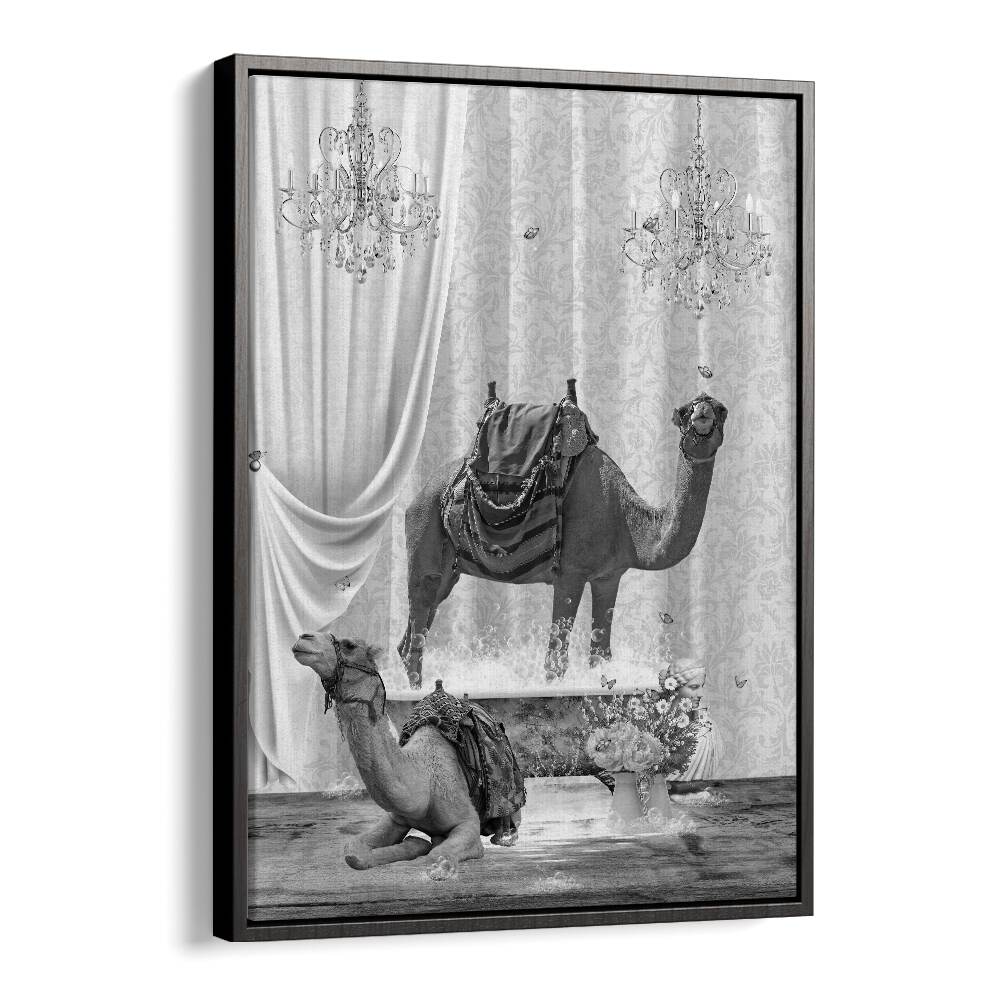 Quotes painting - CAMELS A BUBBLES BLACK AND WHITE by Asianmonk