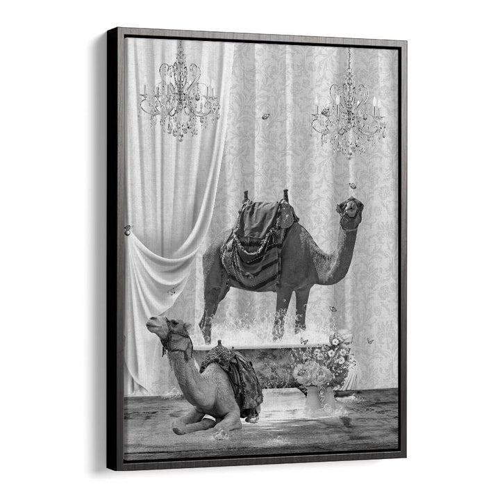 Quotes painting - CAMELS A BUBBLES BLACK AND WHITE by Asianmonk