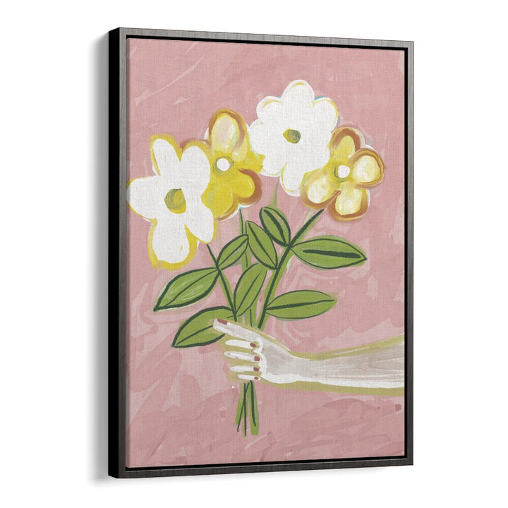 Vintage painting - BUNCH OF FLOWERS PINK AND YELLOW by Asianmonk