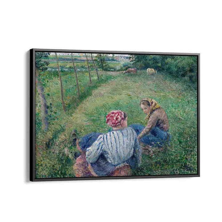 YOUNG PEASANT GIRLS RESTING IN THE FIELDS NEAR PONTOISE (1882)