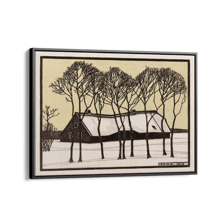 comic painting - FARM IN THE SNOW (1918) by Asianmonk