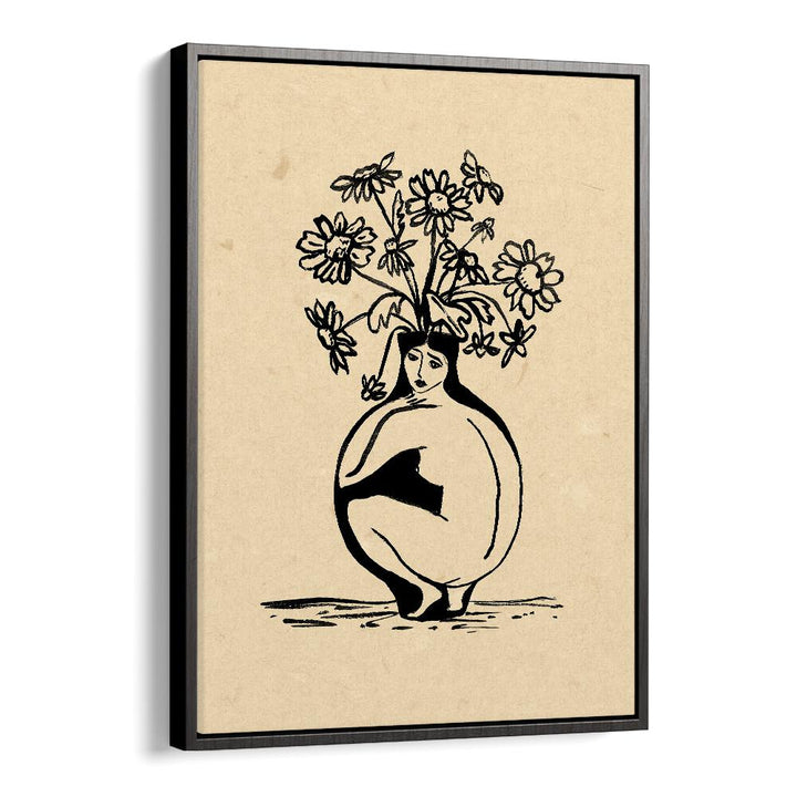 botanical painting - WOMAN IN VASE by Asianmonk