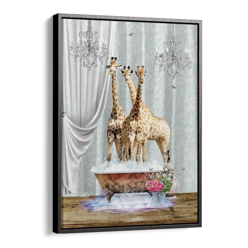 Quotes painting - THREE GIRAFFES A BUBBLES by Asianmonk