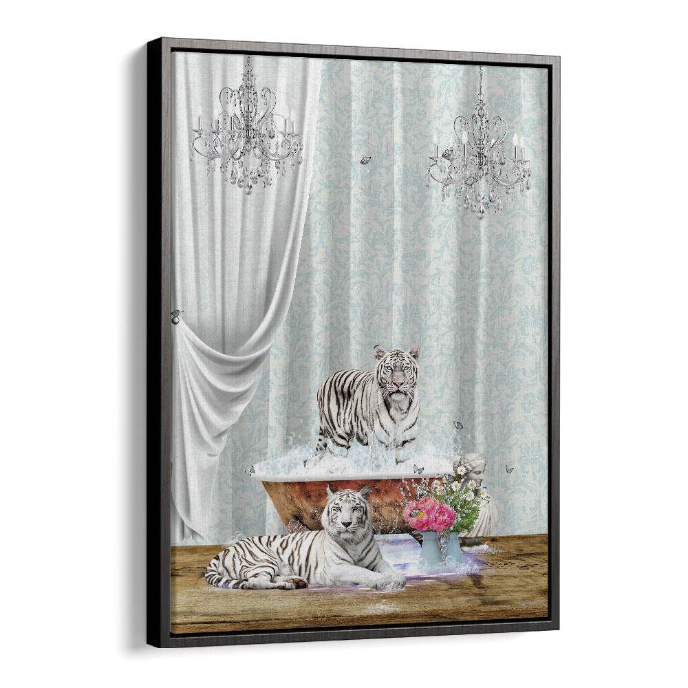 Quotes painting - WHITE TIGERS A BUBBLES by Asianmonk