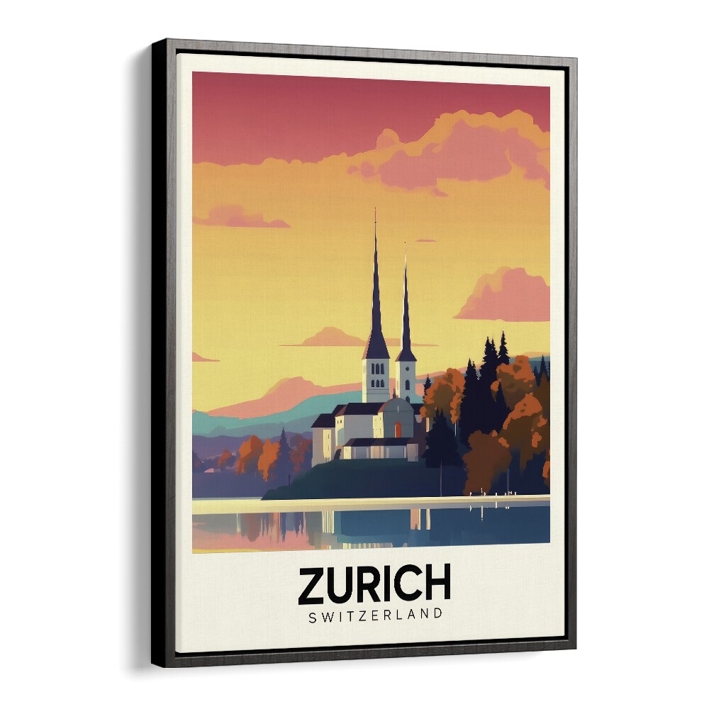 TRAVEL ART painting - ZURICH - SWITZERLAND by Asianmonk