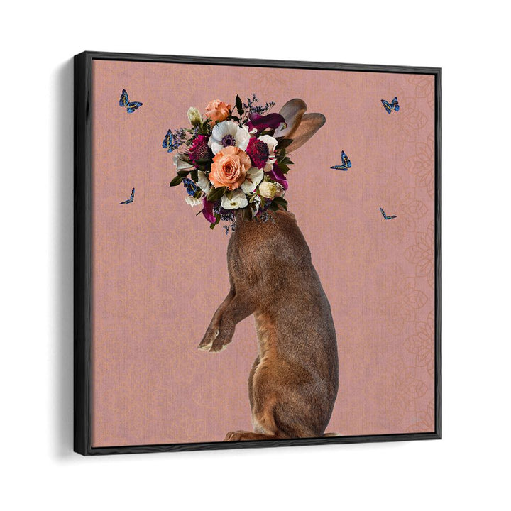 Juliya painting - SPRING FLOWER BONNET ON RABBIT by Asianmonk