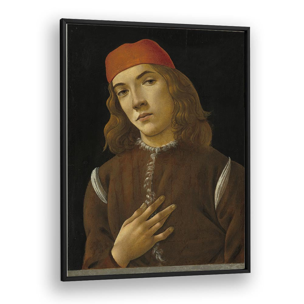 comic painting - PORTRAIT OF A YOUTH (C. 1482-1485) by Asianmonk