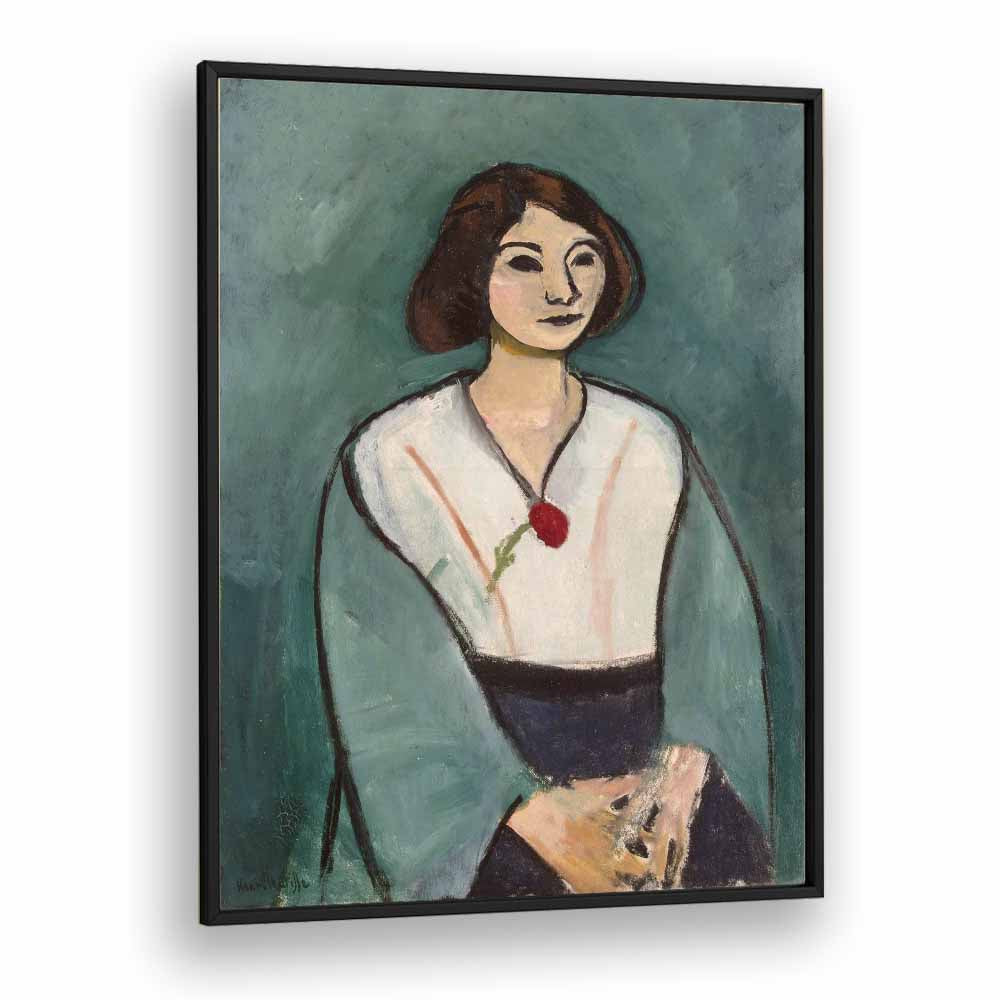 WOMAN IN GREEN WITH A CARNATION (1909)