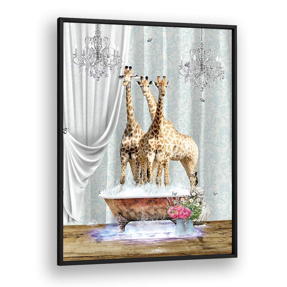 Quotes painting - THREE GIRAFFES A BUBBLES by Asianmonk