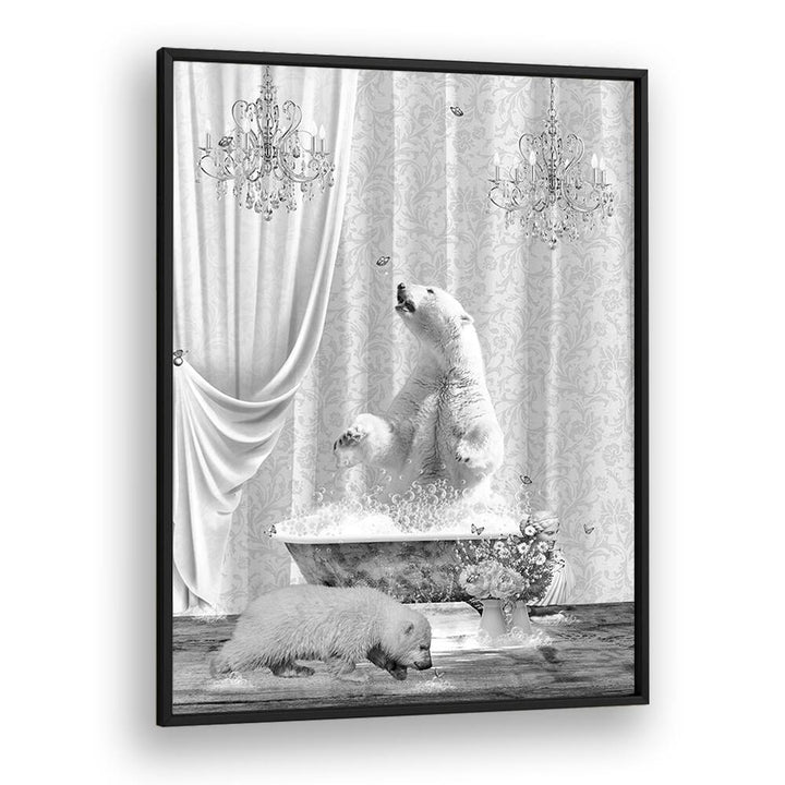 Quotes painting - POLAR BEARS A BUBBLES BLACK A WHITE by Asianmonk