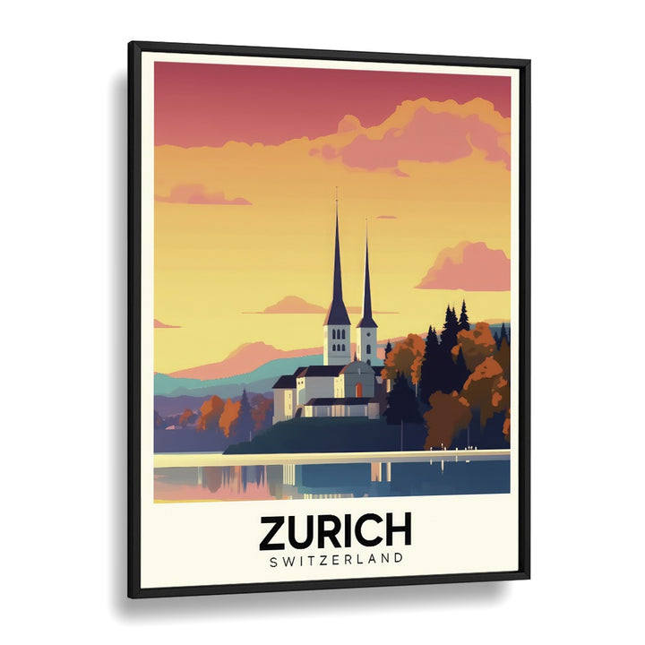 TRAVEL ART painting - ZURICH - SWITZERLAND by Asianmonk