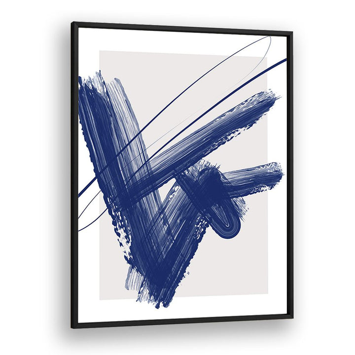 Bold blue strokes create a striking visual in BLUE INK, ABSTRACT PAINTINGS by Elena Ristova, perfect for modern decor.