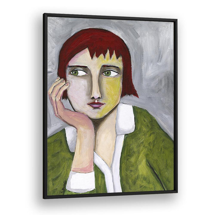 Vintage painting - THINKING LADY by Asianmonk