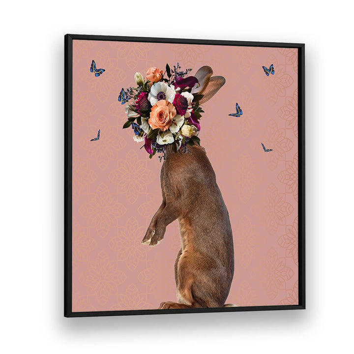 Juliya painting - SPRING FLOWER BONNET ON RABBIT by Asianmonk