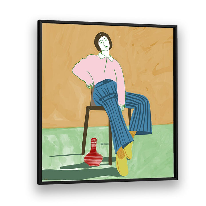 Arty Guava painting - LADY SITTING WITH HER VASE by Asianmonk