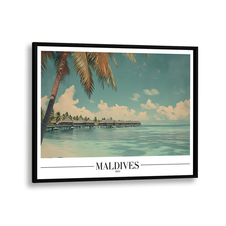 TRAVEL ART painting - MALDIVES - BEACH PARADISE by Asianmonk