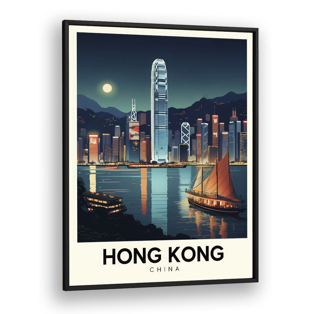 TRAVEL ART painting - HONG KONG HORIZONS: A JOURNEY THROUGH URBAN ELEGANCE by Asianmonk