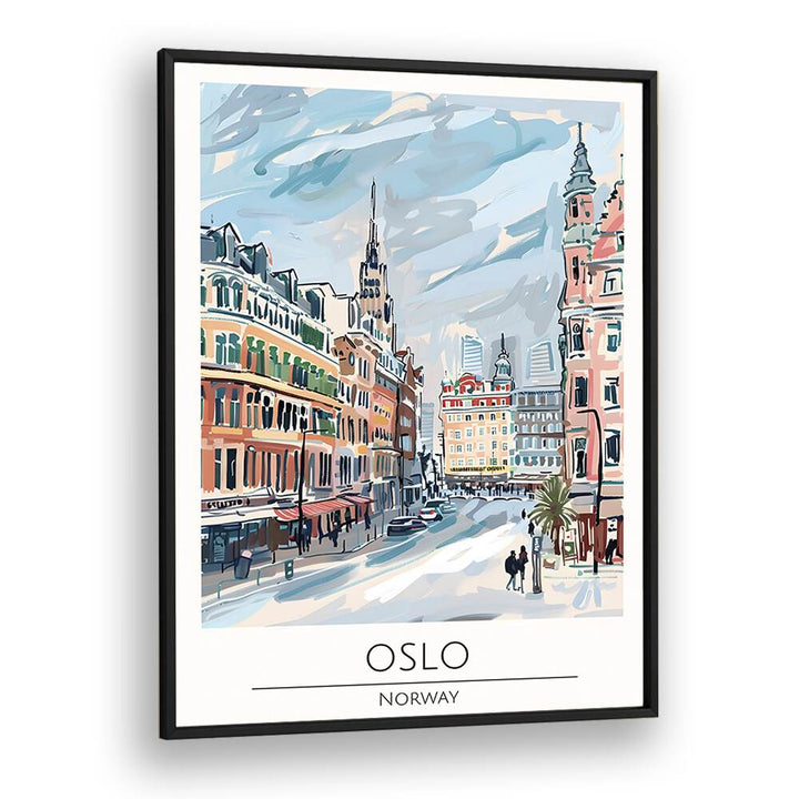 TRAVEL ART painting - OSLO - NORWAY TRAVEL ART by Asianmonk