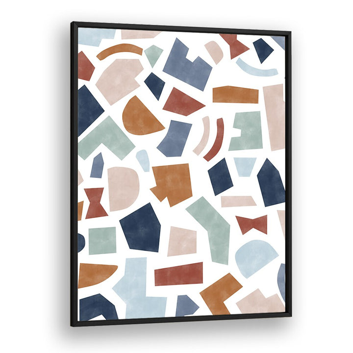 BLUE & RUST PAPER CUT-OUT BY ELENA RISTOVA, ABSTRACT ART PRINTS