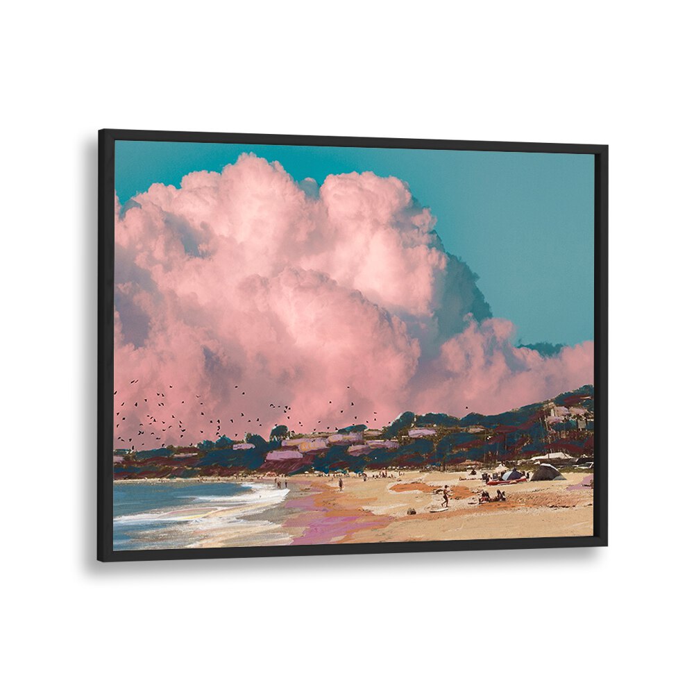 COASTAL PINKS & BLUES , BEACH PAINTINGS
